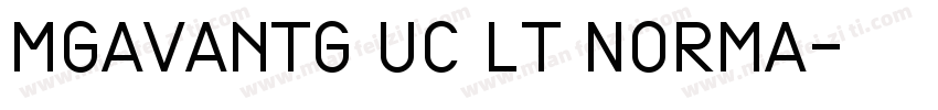 MgAvantG UC Lt Norma字体转换